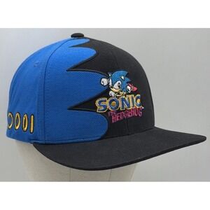 SONIC THE HEDGEHOG Rare Sharktooth Hat-Cap. Sega Video Game Excellent Condition